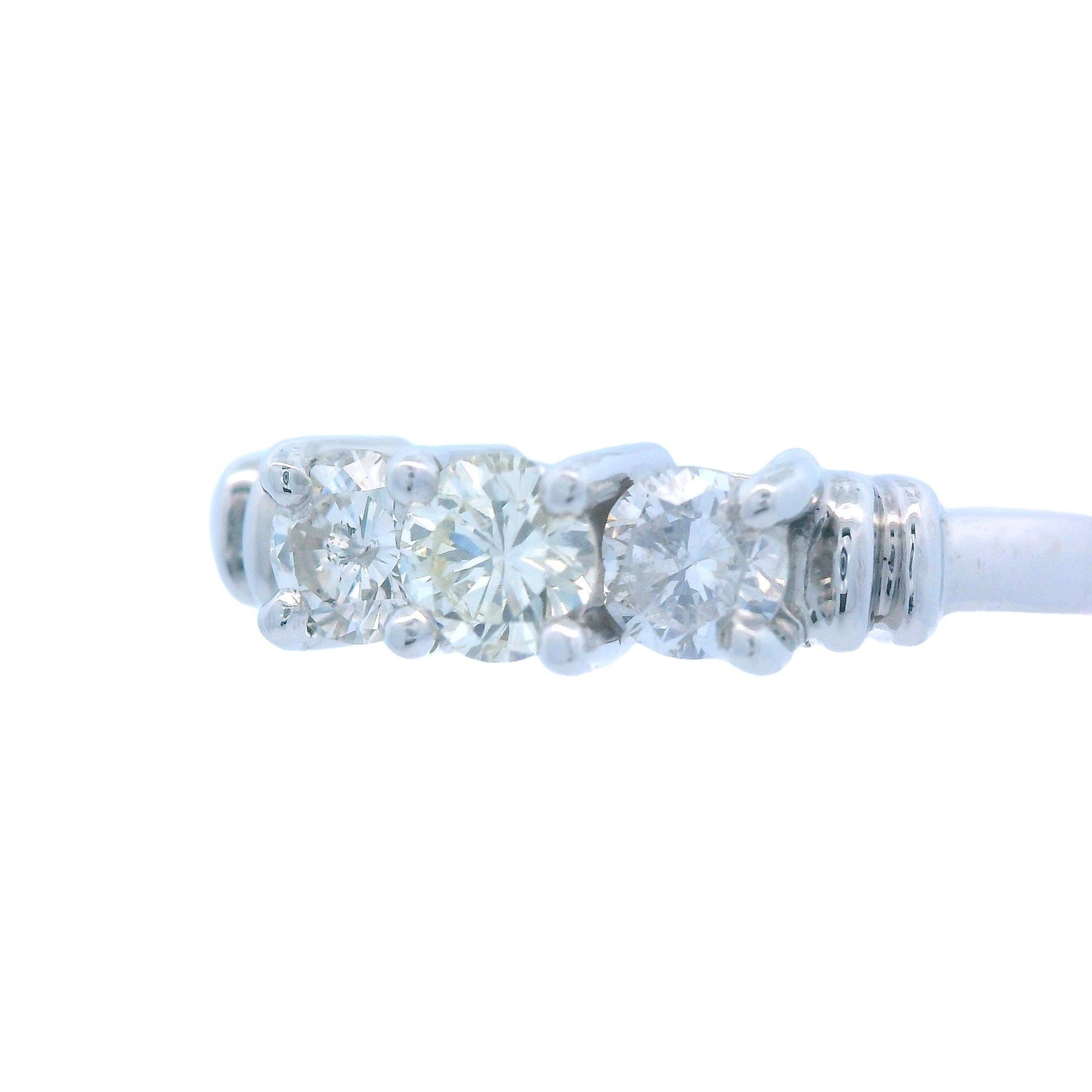 Contemporary 3 - Stone Diamond Ring made in Platinum