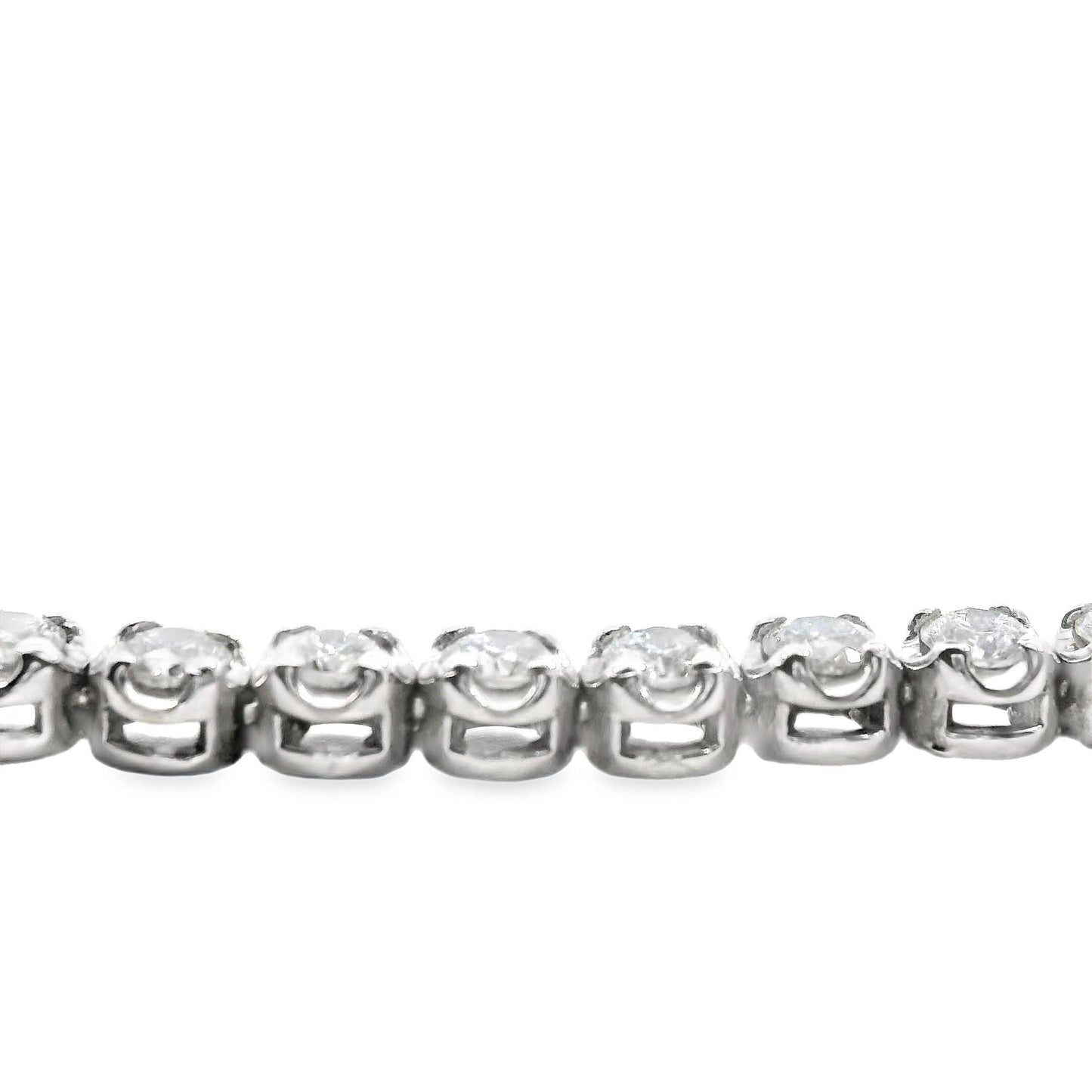 14k White Gold Diamond Tennis Bracelet 2mm 1.74 ct w/ Appraisal