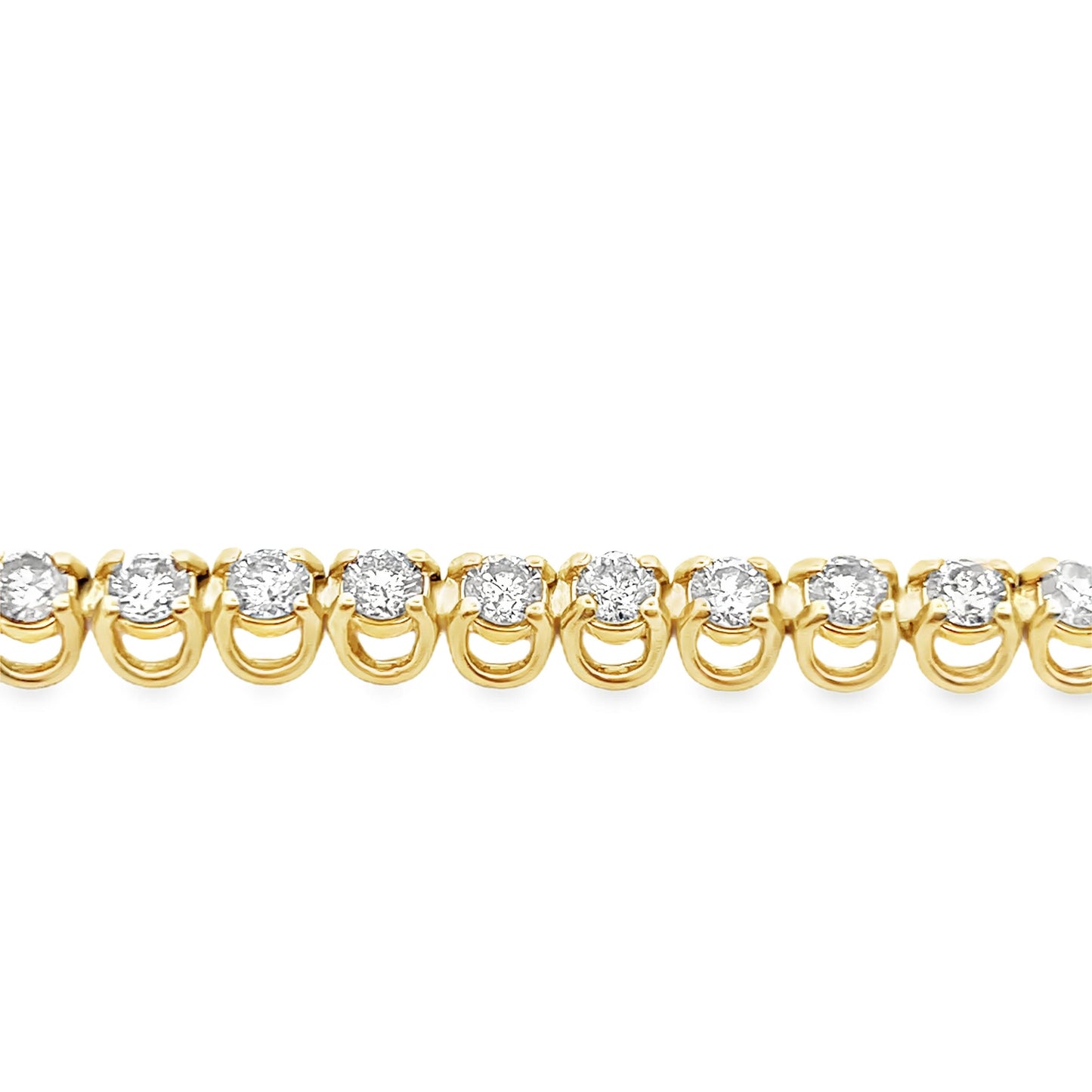 5.6 cttw Diamond Horseshoe Tennis Bracelet in 14k Yellow Gold
