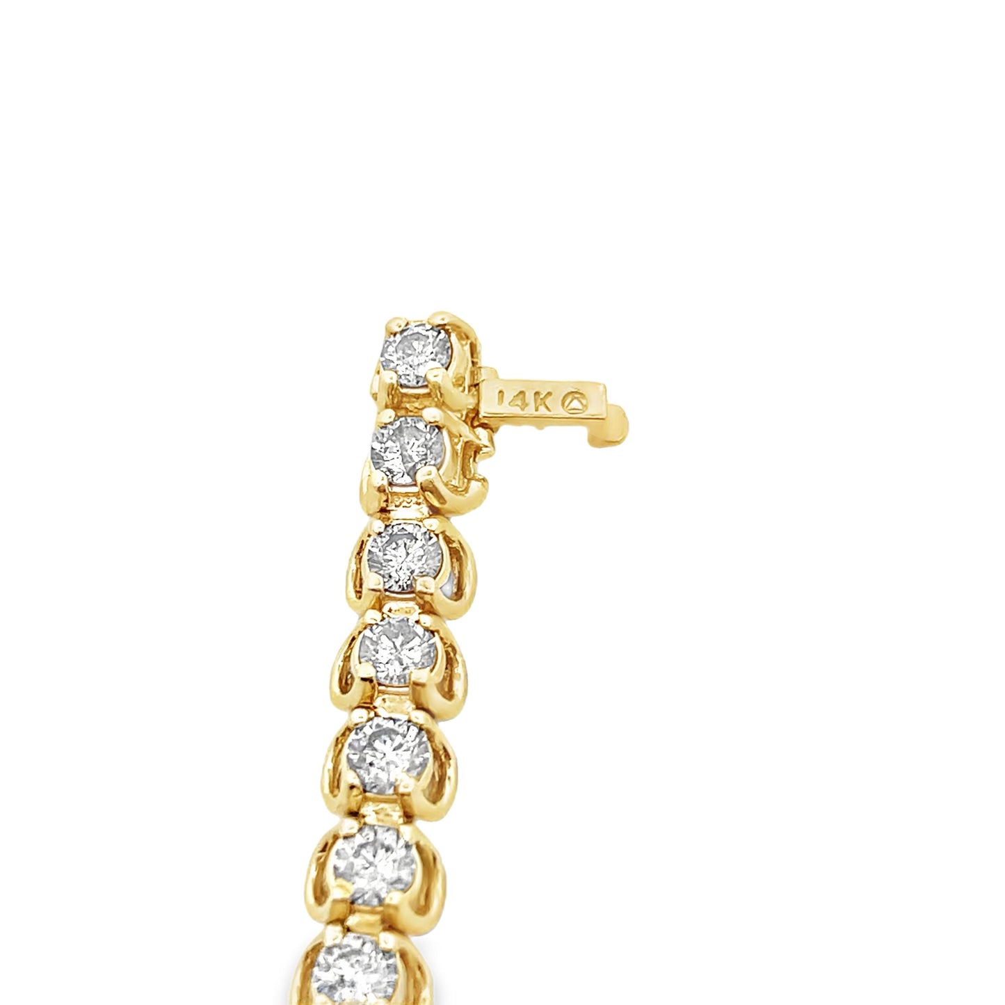 5.6 cttw Diamond Horseshoe Tennis Bracelet in 14k Yellow Gold