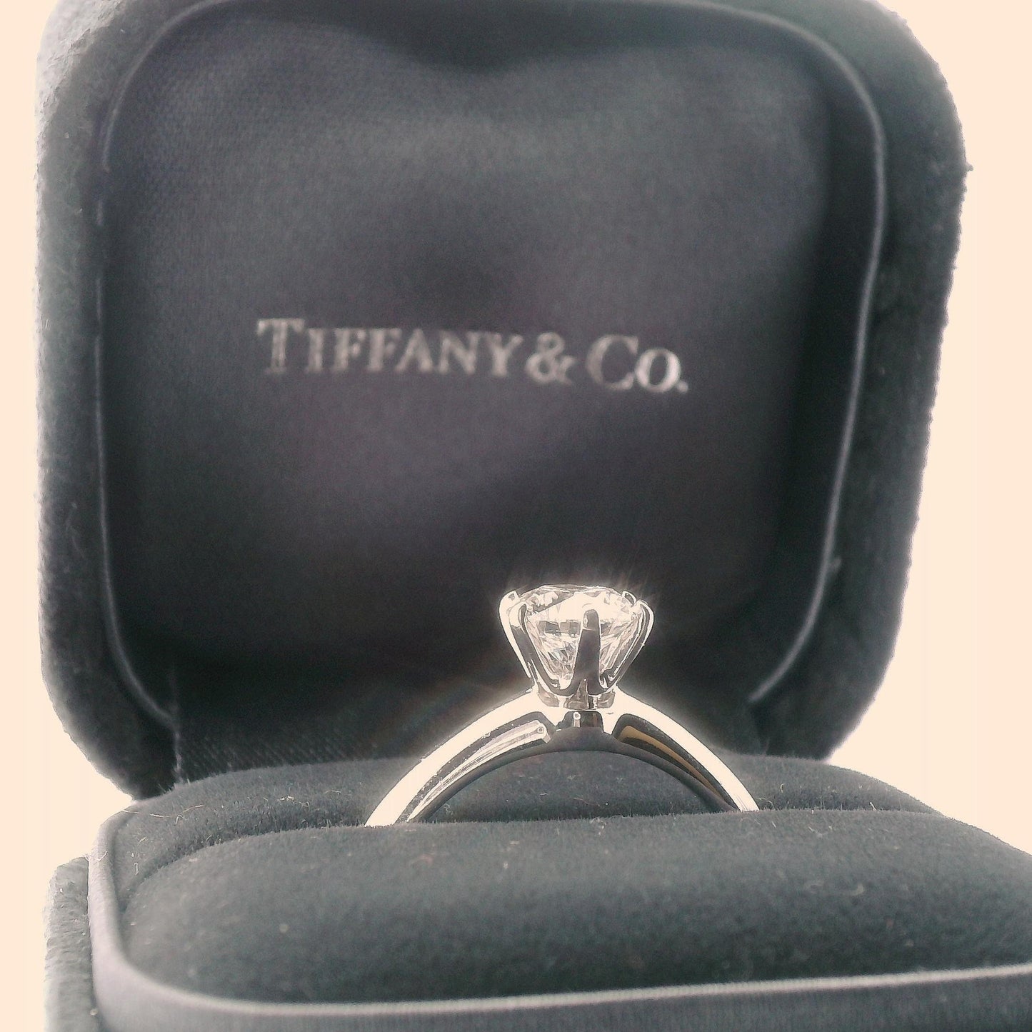 Tiffany & Co. Platinum Diamond Engagement Ring w/ Papers and Appraisal
