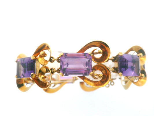 18K Rose Gold Amethyst MCM Bracelet