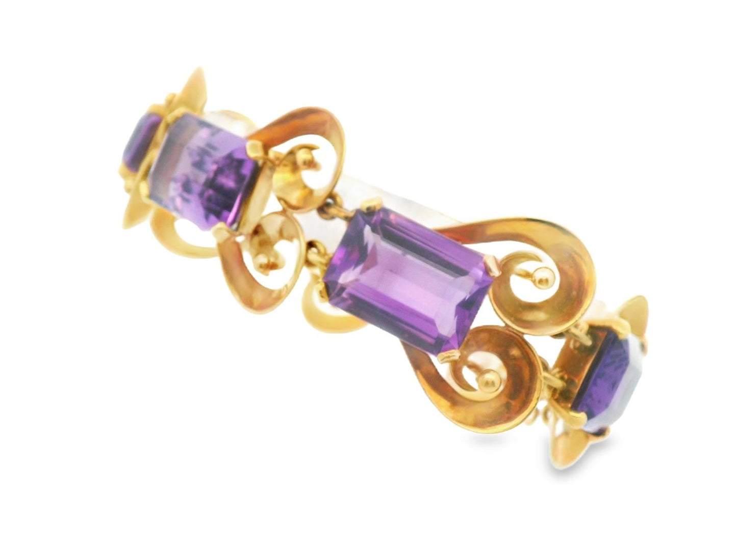 18K Rose Gold Amethyst MCM Bracelet