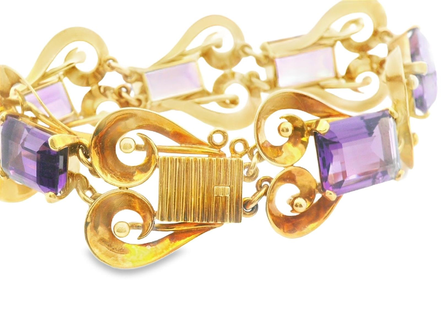 18K Rose Gold Amethyst MCM Bracelet