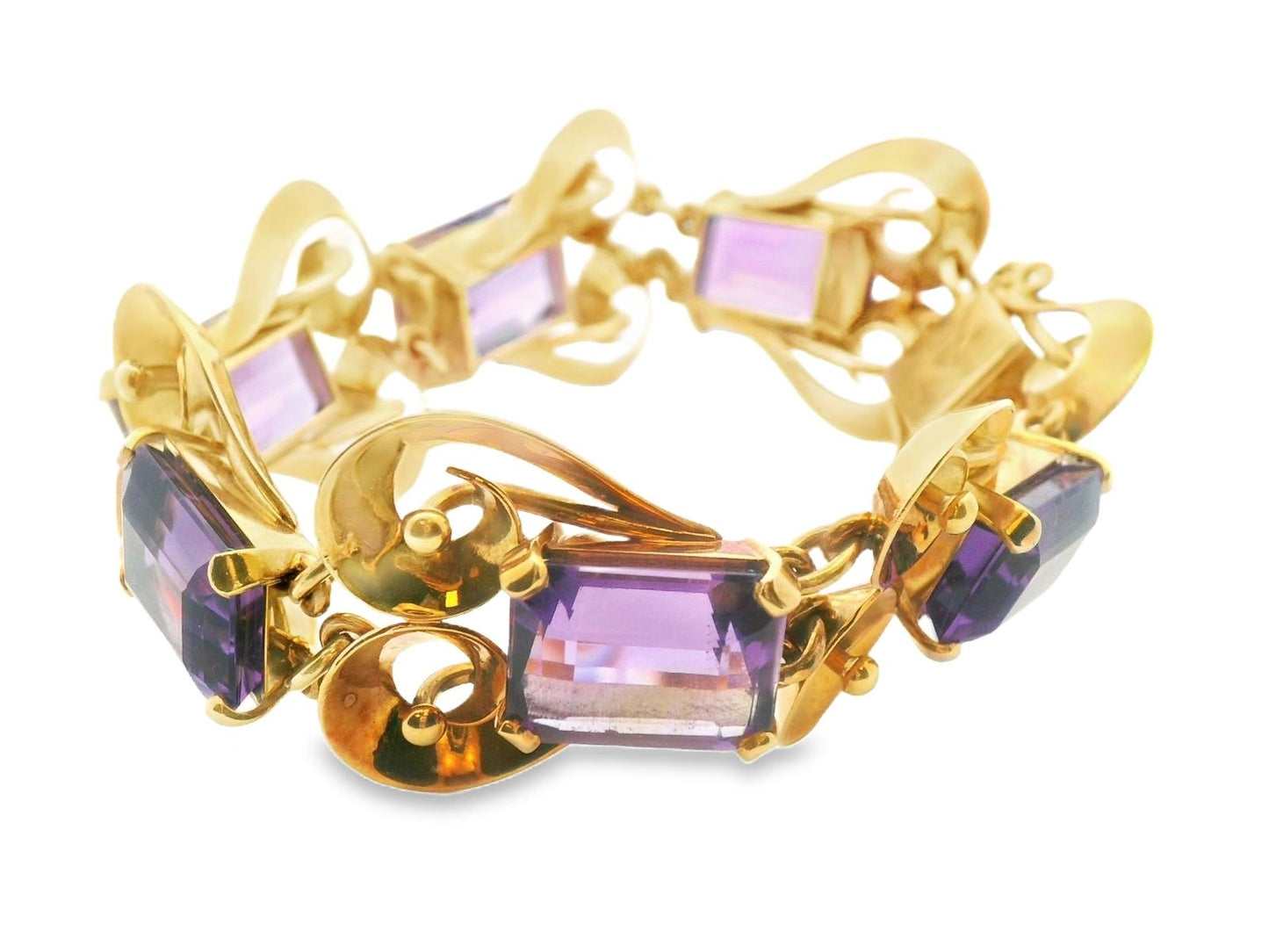 18K Rose Gold Amethyst MCM Bracelet
