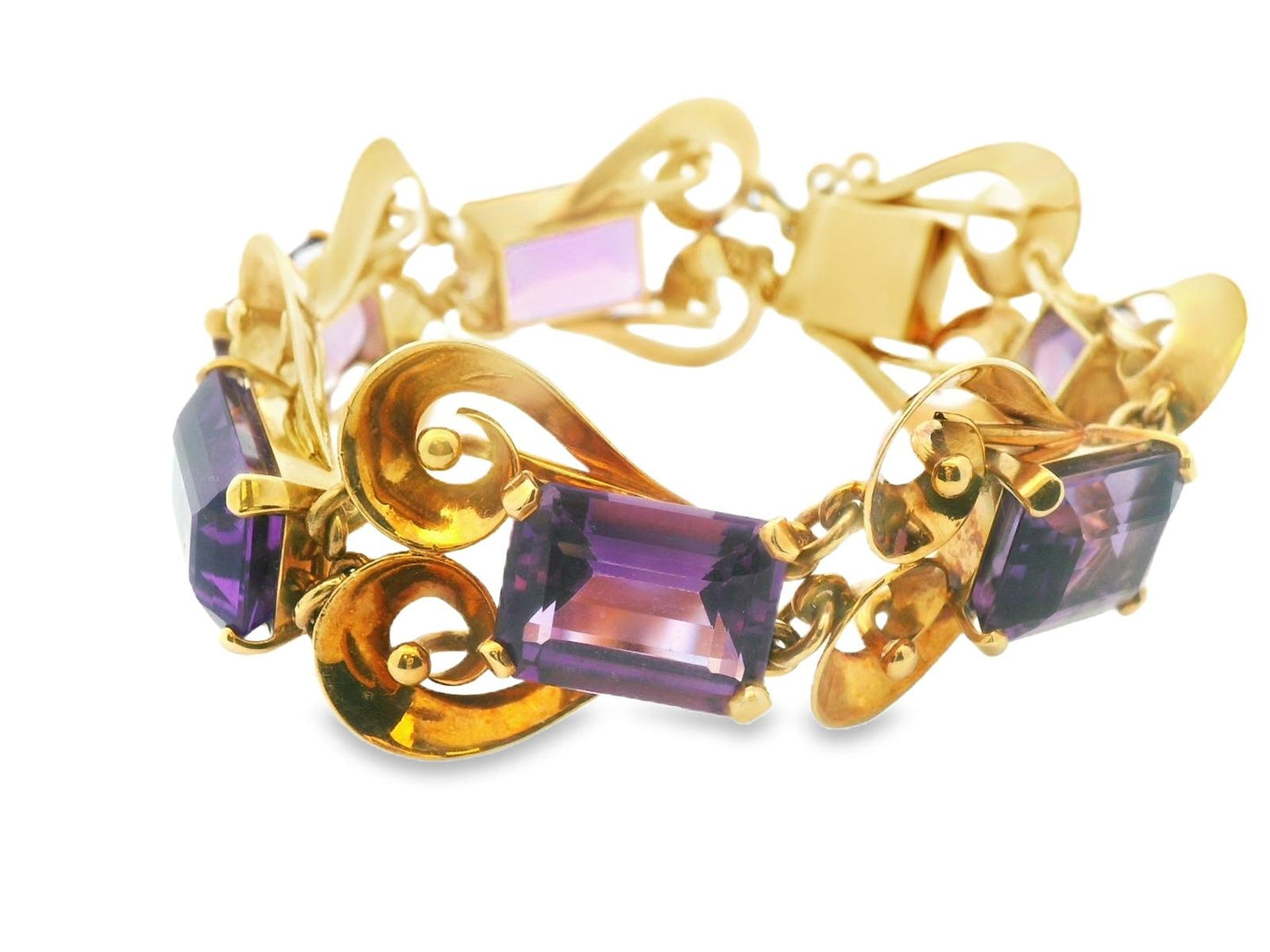 18K Rose Gold Amethyst MCM Bracelet
