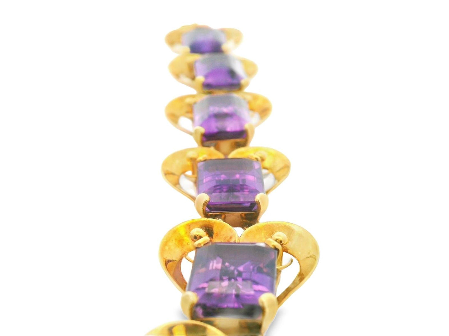 18K Rose Gold Amethyst MCM Bracelet