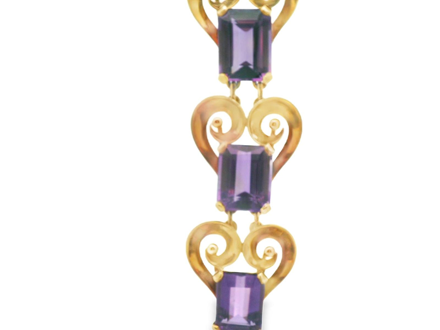 18K Rose Gold Amethyst MCM Bracelet