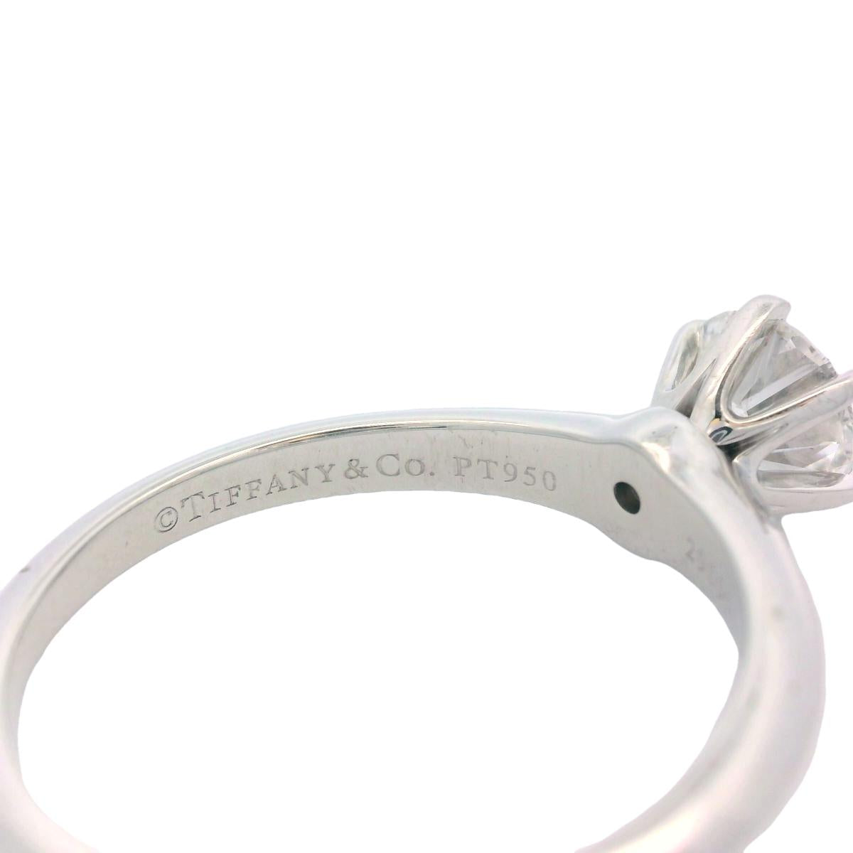 Tiffany & Co. Platinum Diamond Engagement Ring w/ Papers and Appraisal