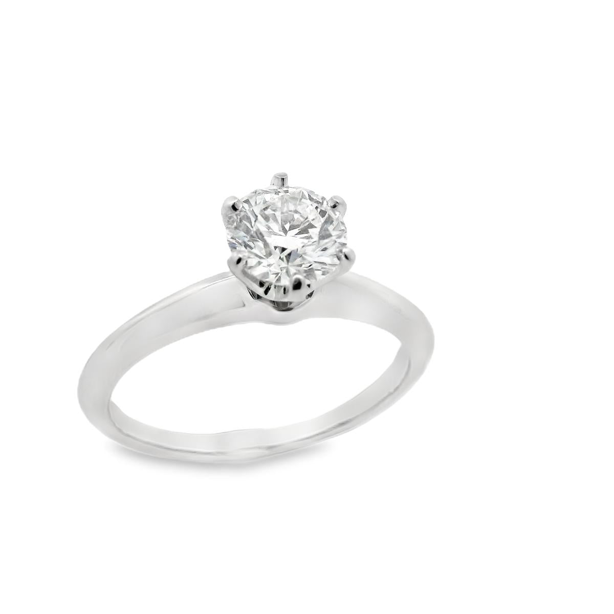 Tiffany & Co. Platinum Diamond Engagement Ring w/ Papers and Appraisal