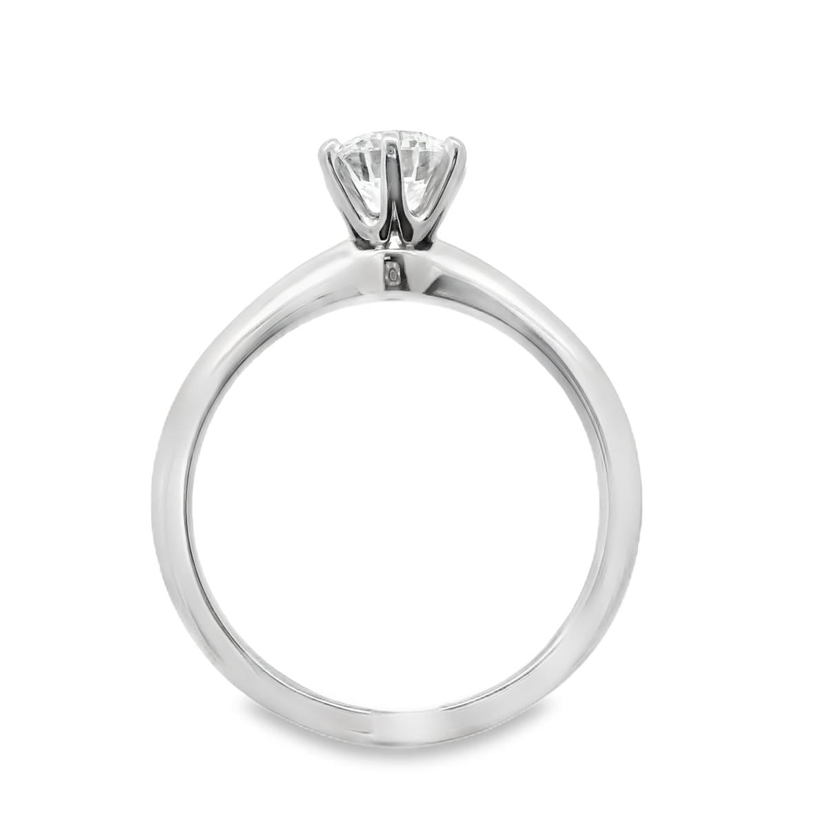 Tiffany & Co. Platinum Diamond Engagement Ring w/ Papers and Appraisal