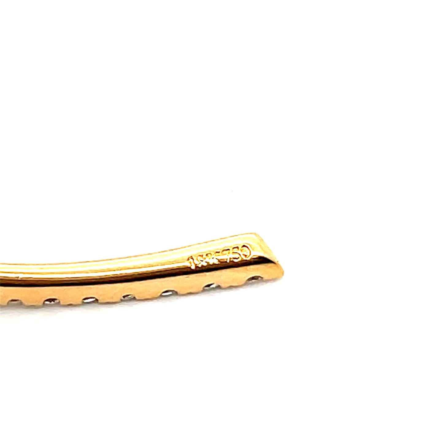 18k Yellow Gold Diamond Flower Brooch