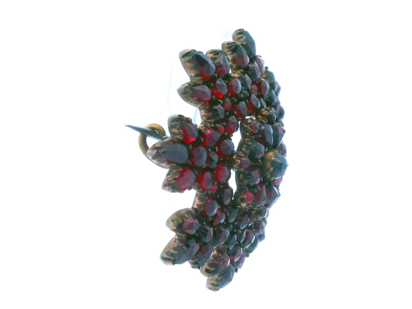 Victorian Garnet Flower Brooch/Pin