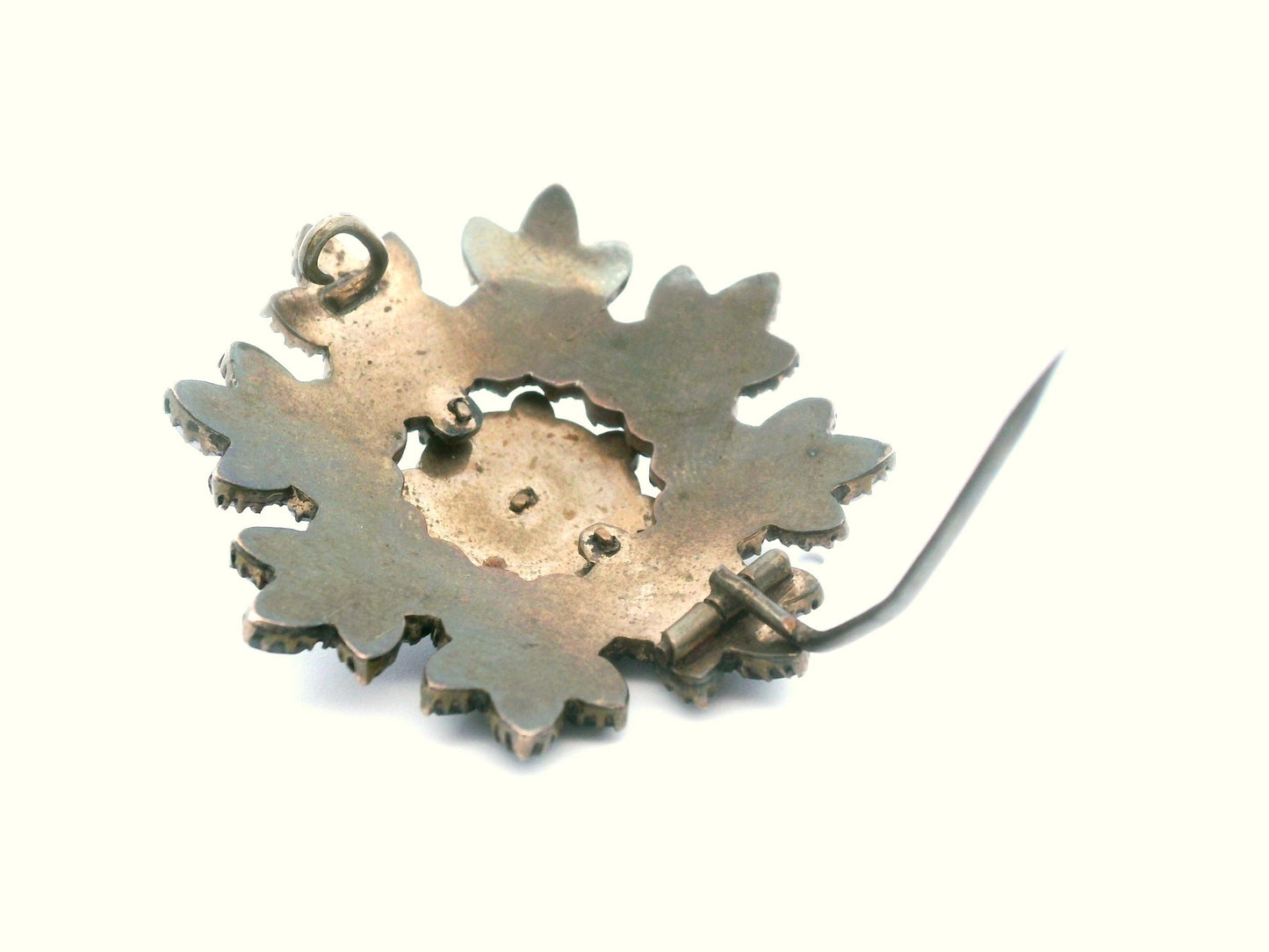 Victorian Garnet Flower Brooch/Pin