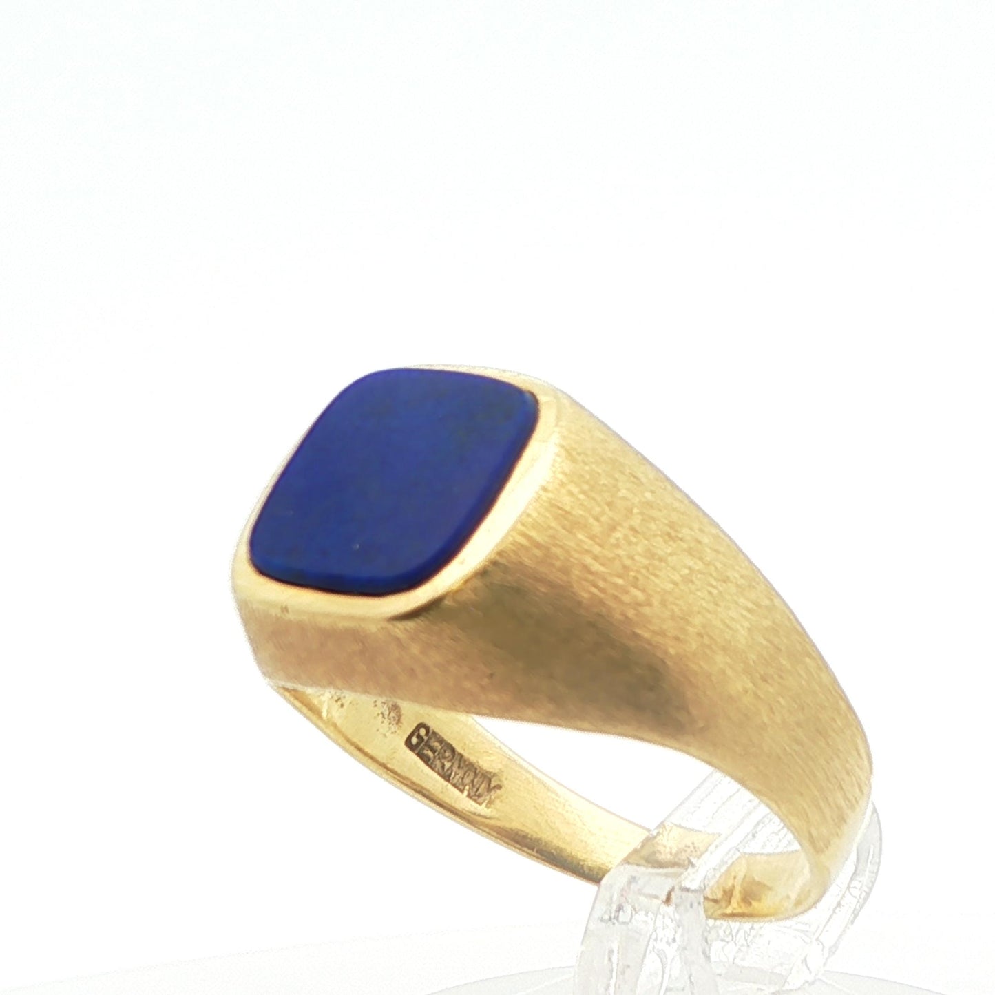 14k Yellow Gold Solitaire Lapis Ring