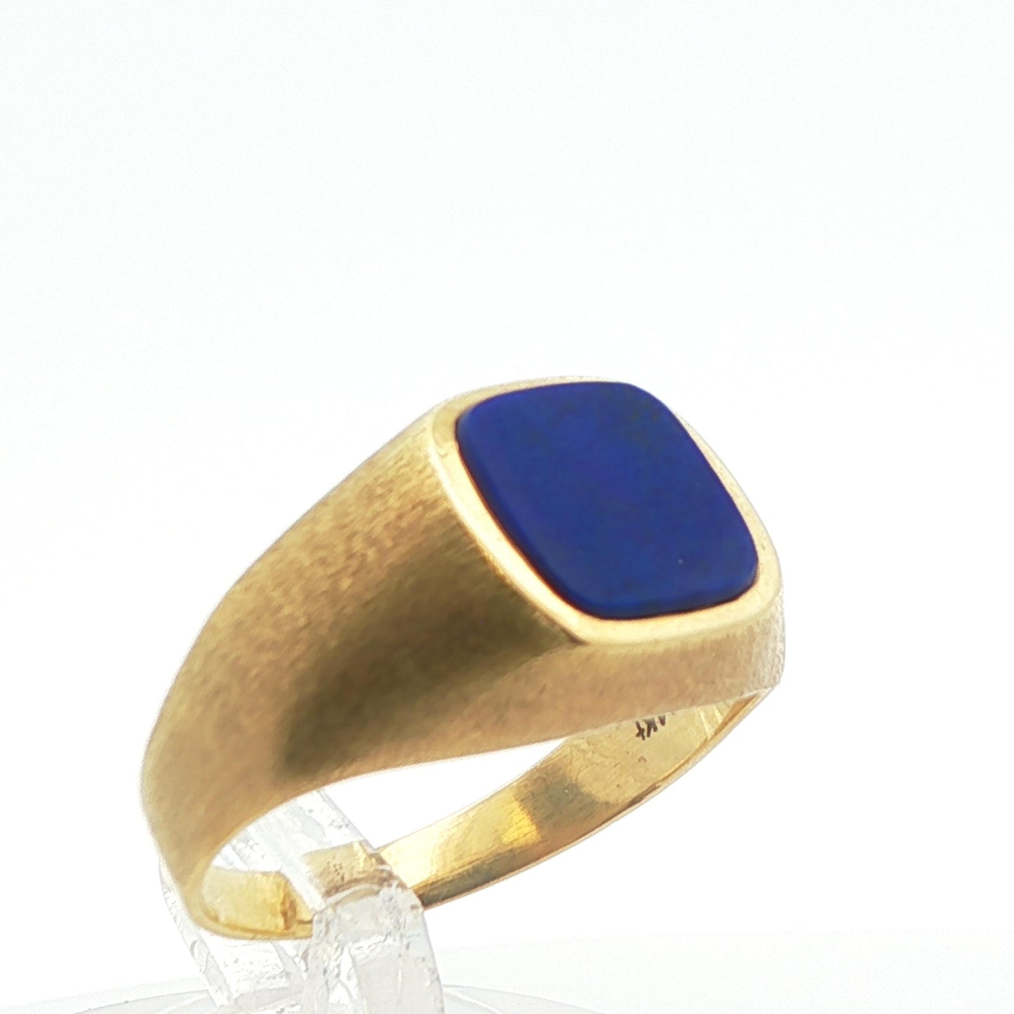 14k Yellow Gold Solitaire Lapis Ring