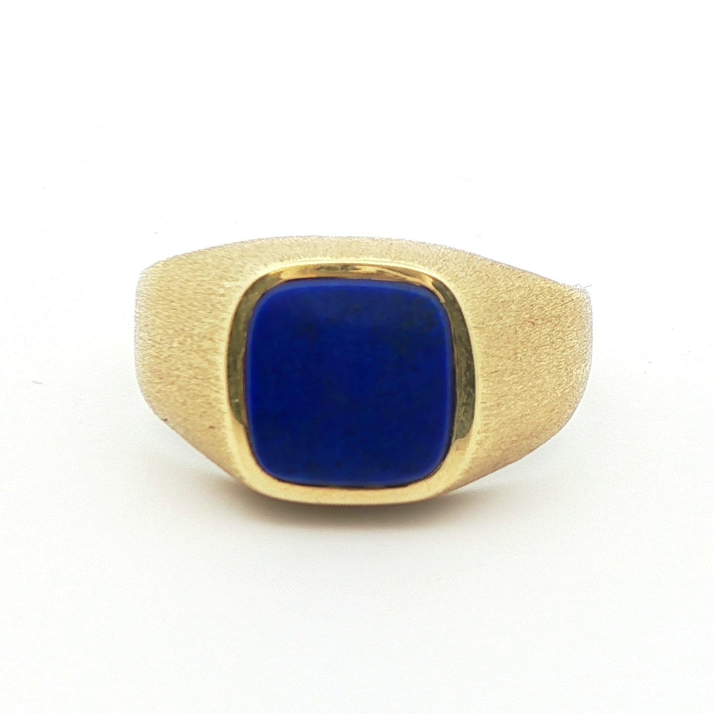 14k Yellow Gold Solitaire Lapis Ring