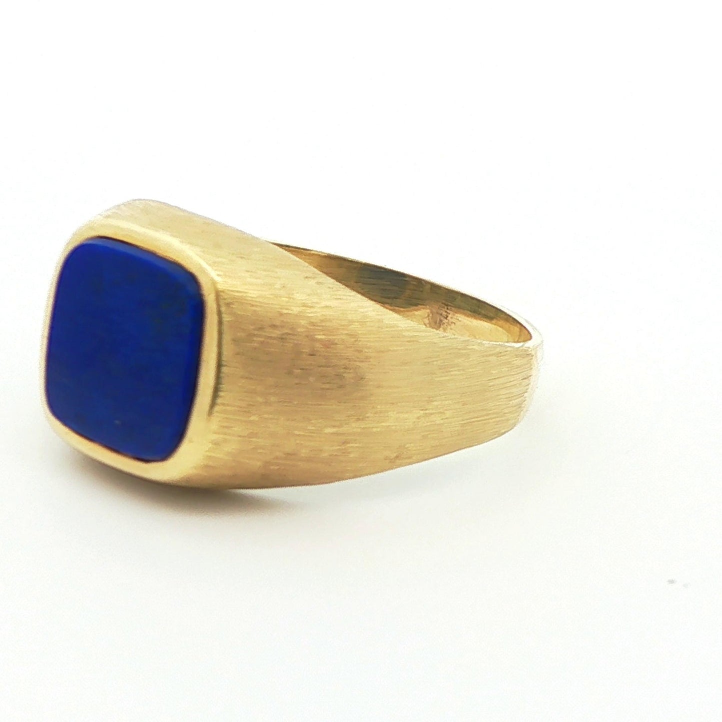 14k Yellow Gold Solitaire Lapis Ring
