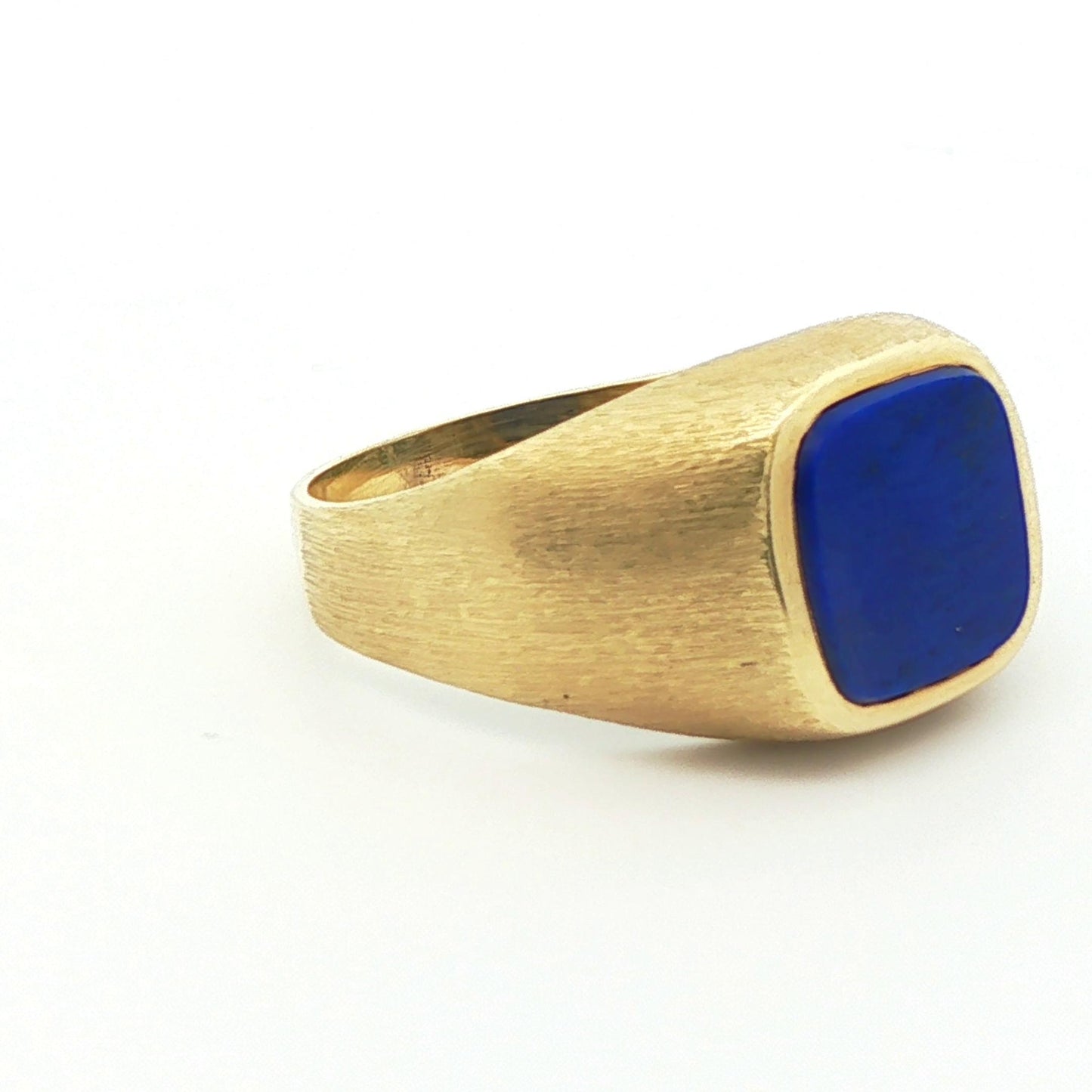 14k Yellow Gold Solitaire Lapis Ring