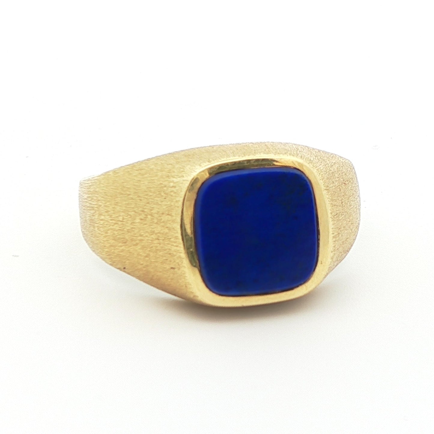 14k Yellow Gold Solitaire Lapis Ring