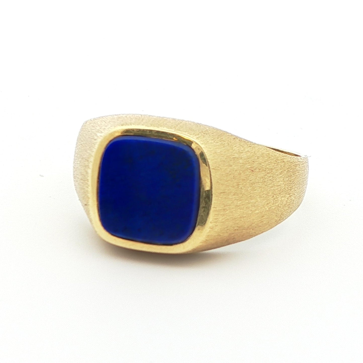 14k Yellow Gold Solitaire Lapis Ring
