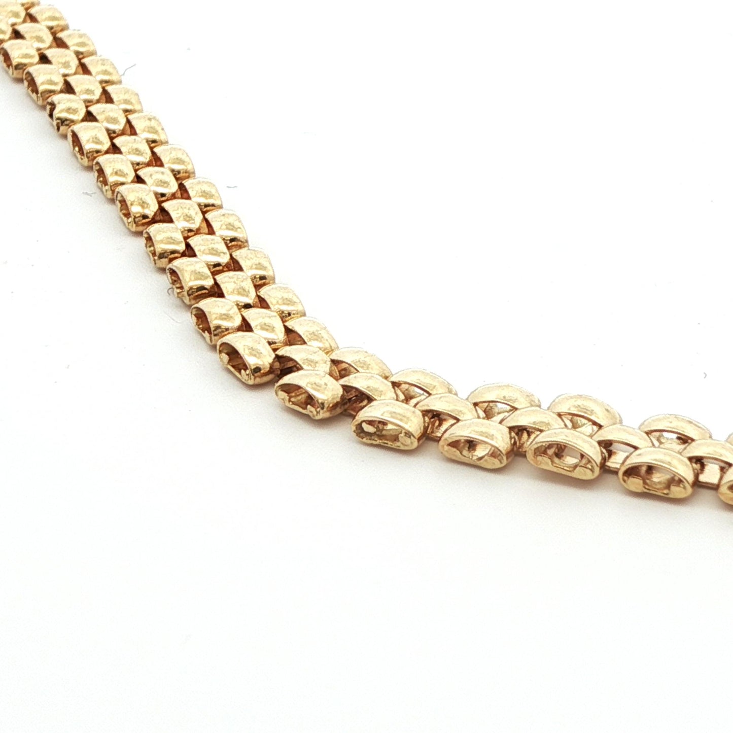 14k Yellow Gold & Diamond Stirrup Toggle Necklace