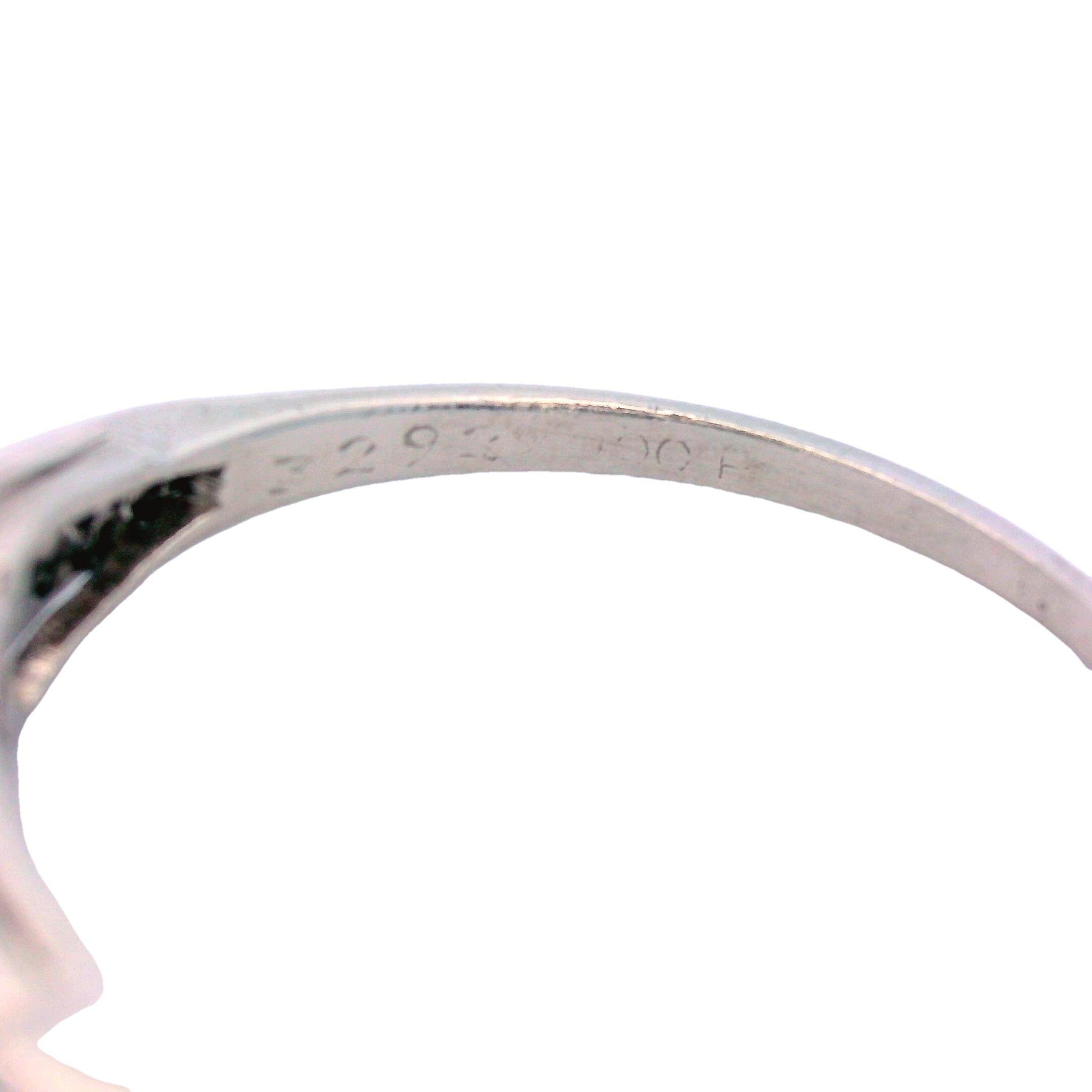 Art Deco Platinum and Fancy Yellow Diamond Engagement Ring