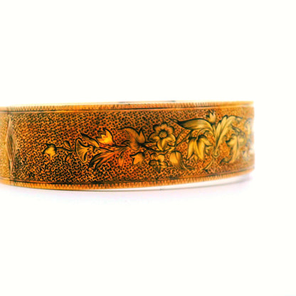 Victorian 14K yellow Gold Hinged Bangle ca 1880