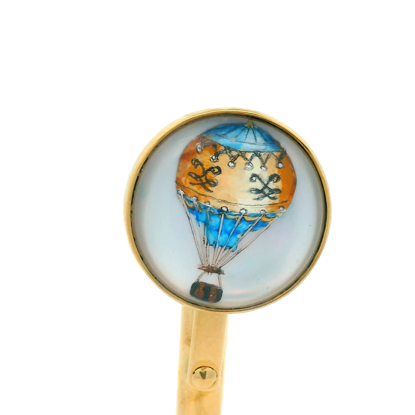 Contemporary 18k Yellow Gold Hot Air Balloon Cufflinks British Hallmarks