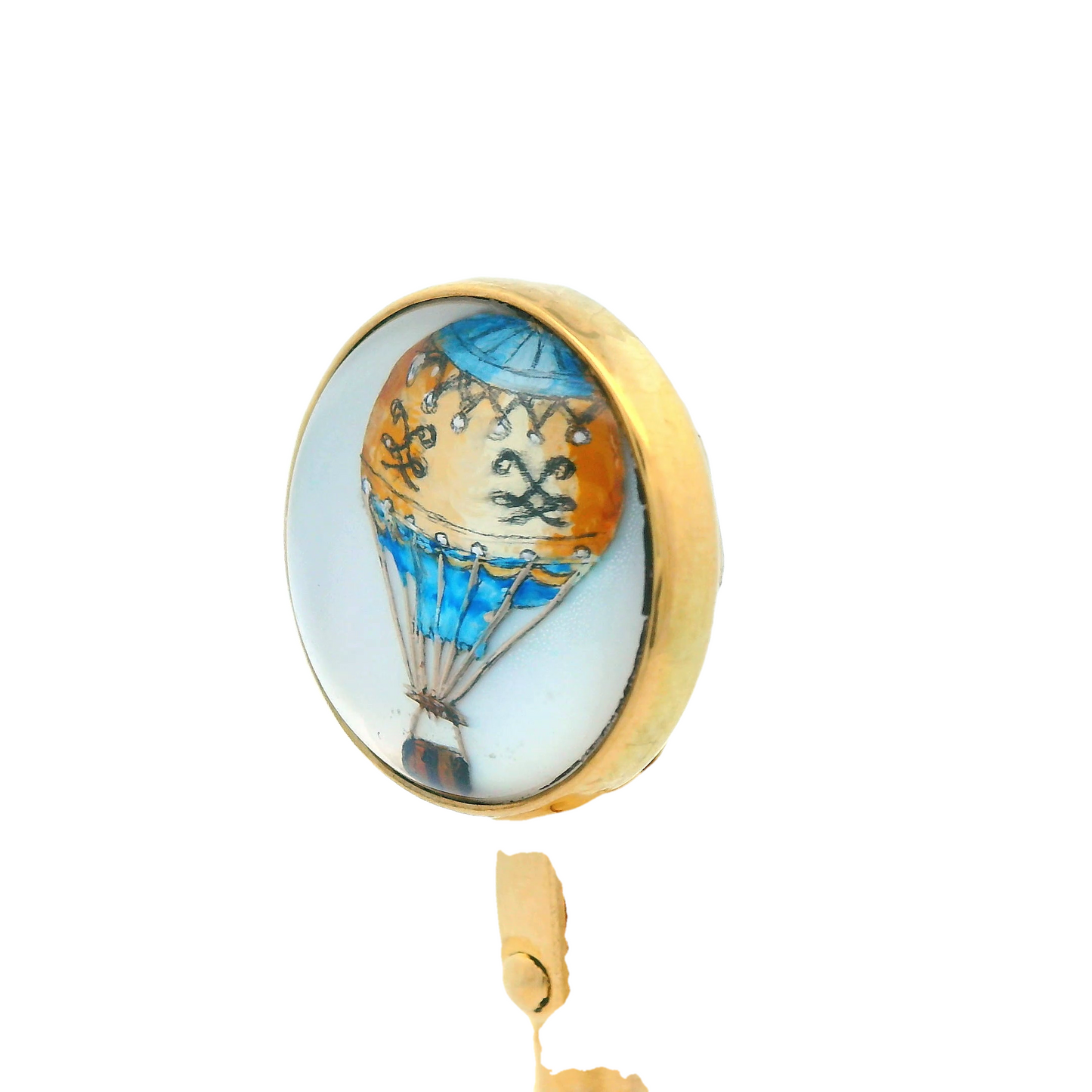 Contemporary 18k Yellow Gold Hot Air Balloon Cufflinks British Hallmarks