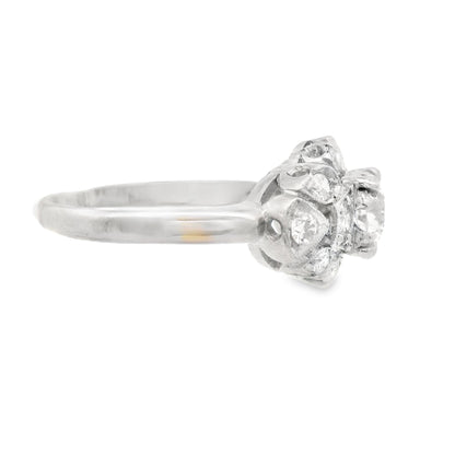 1920s Platinum Old European Cut Diamond Deco Engagement Ring 1 ct+ w/ appraisal