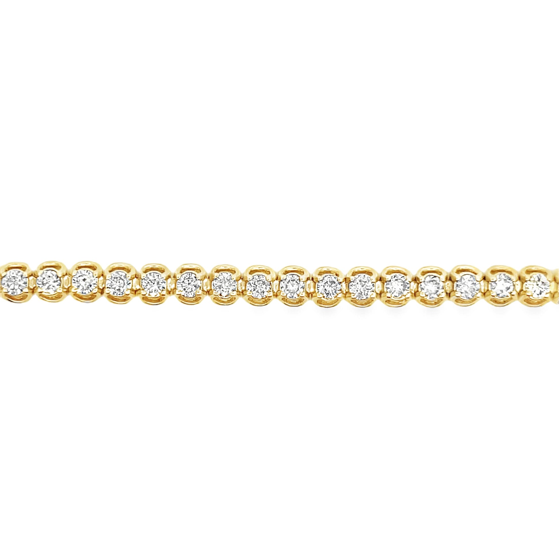 5.6 cttw Diamond Horseshoe Tennis Bracelet in 14k Yellow Gold