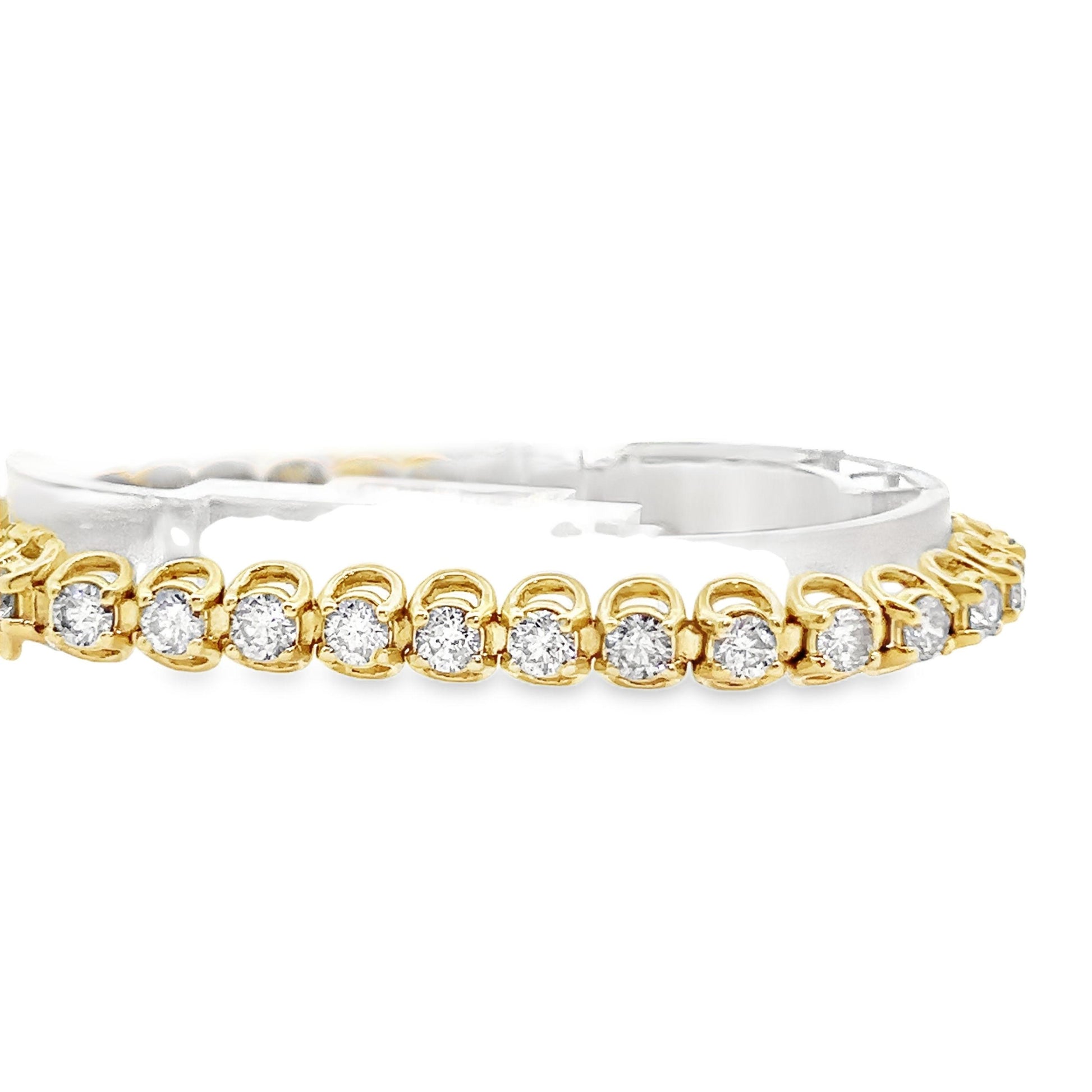 5.6 cttw Diamond Horseshoe Tennis Bracelet in 14k Yellow Gold