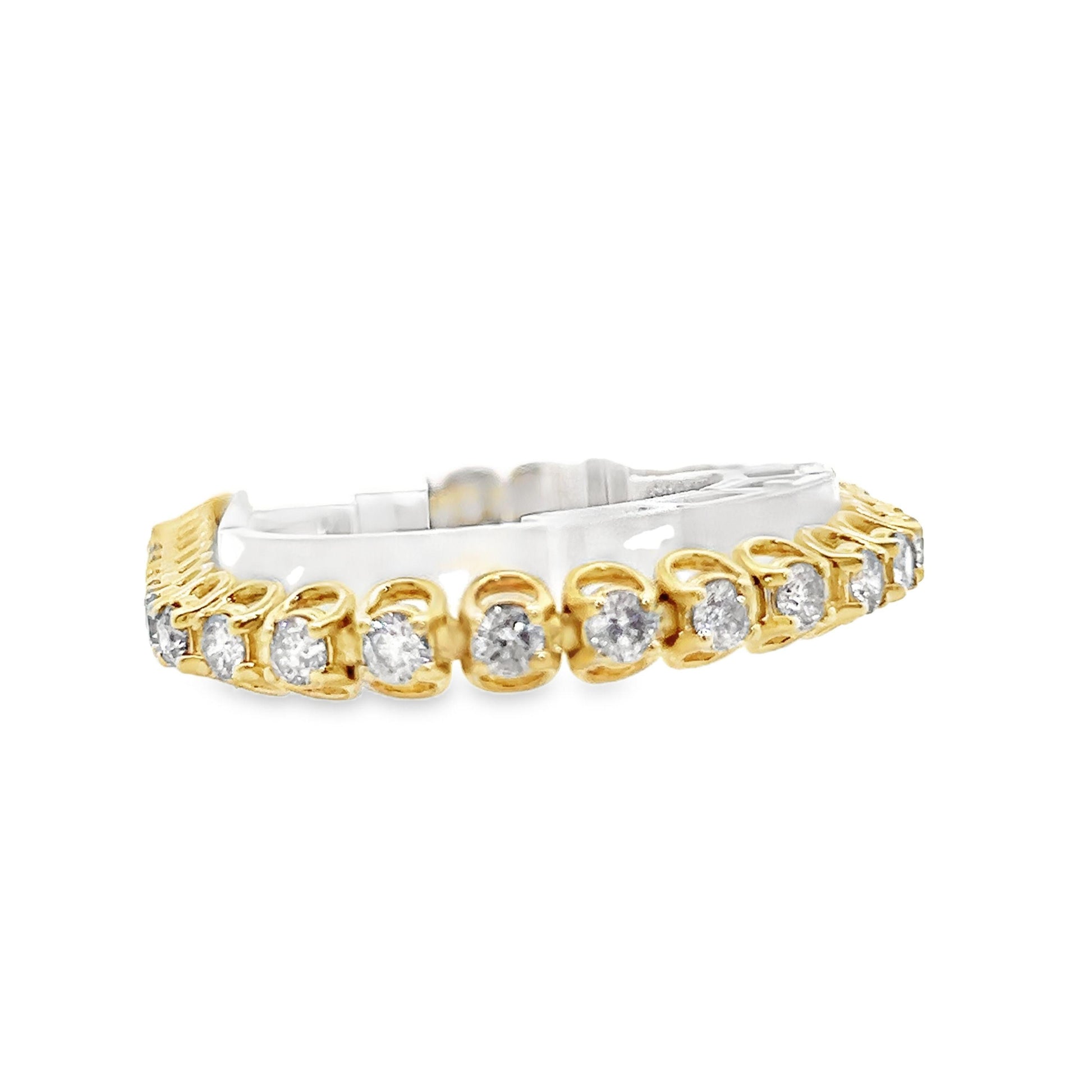 5.6 cttw Diamond Horseshoe Tennis Bracelet in 14k Yellow Gold