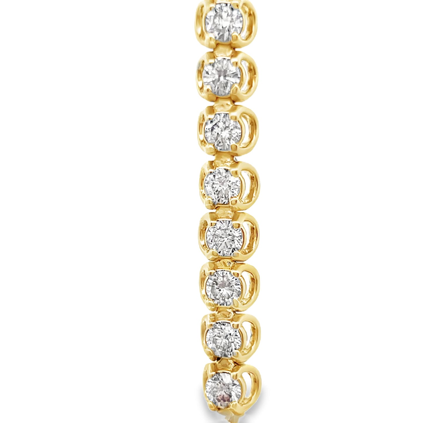 5.6 cttw Diamond Horseshoe Tennis Bracelet in 14k Yellow Gold