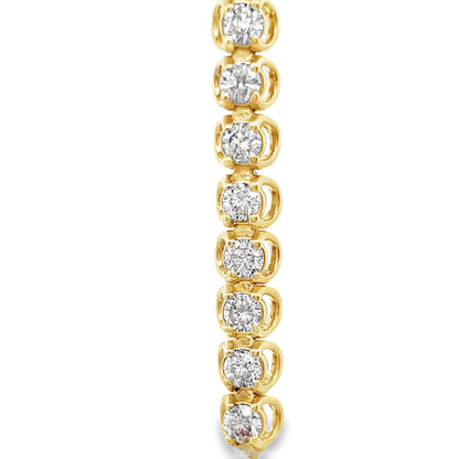 5.6 cttw Diamond Horseshoe Tennis Bracelet in 14k Yellow Gold
