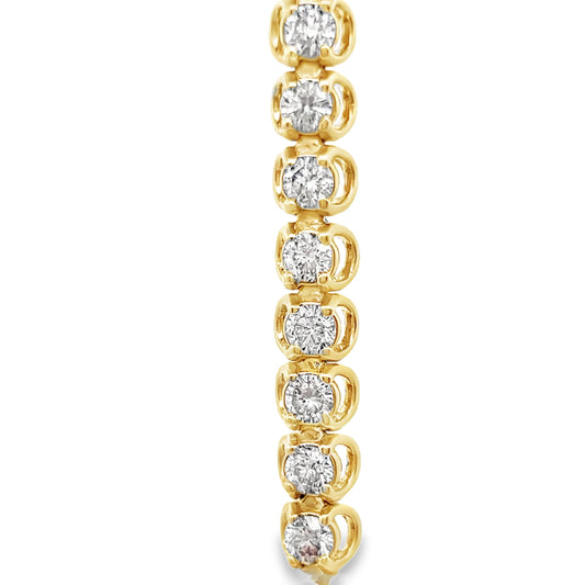 5.6 cttw Diamond Horseshoe Tennis Bracelet in 14k Yellow Gold