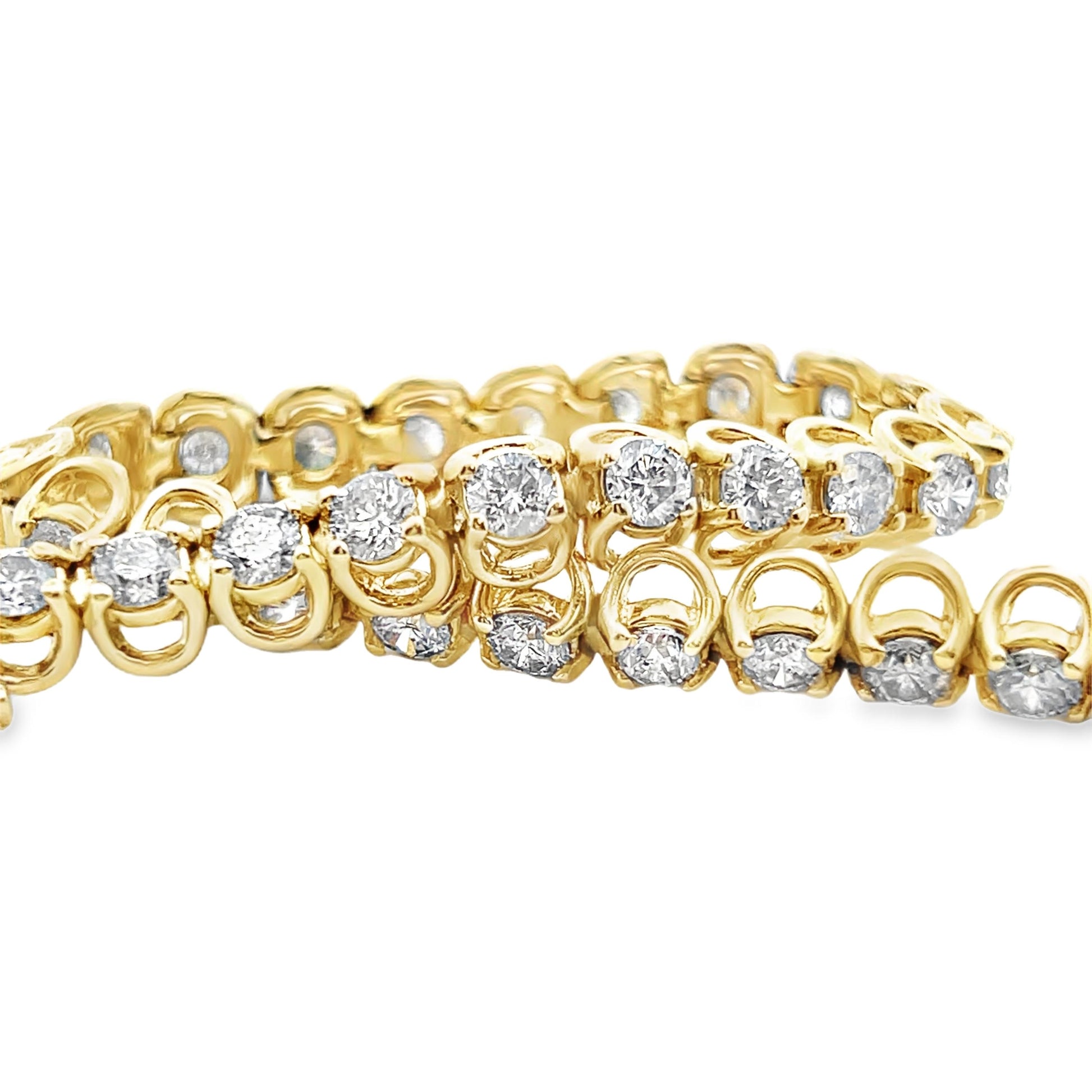 5.6 cttw Diamond Horseshoe Tennis Bracelet in 14k Yellow Gold