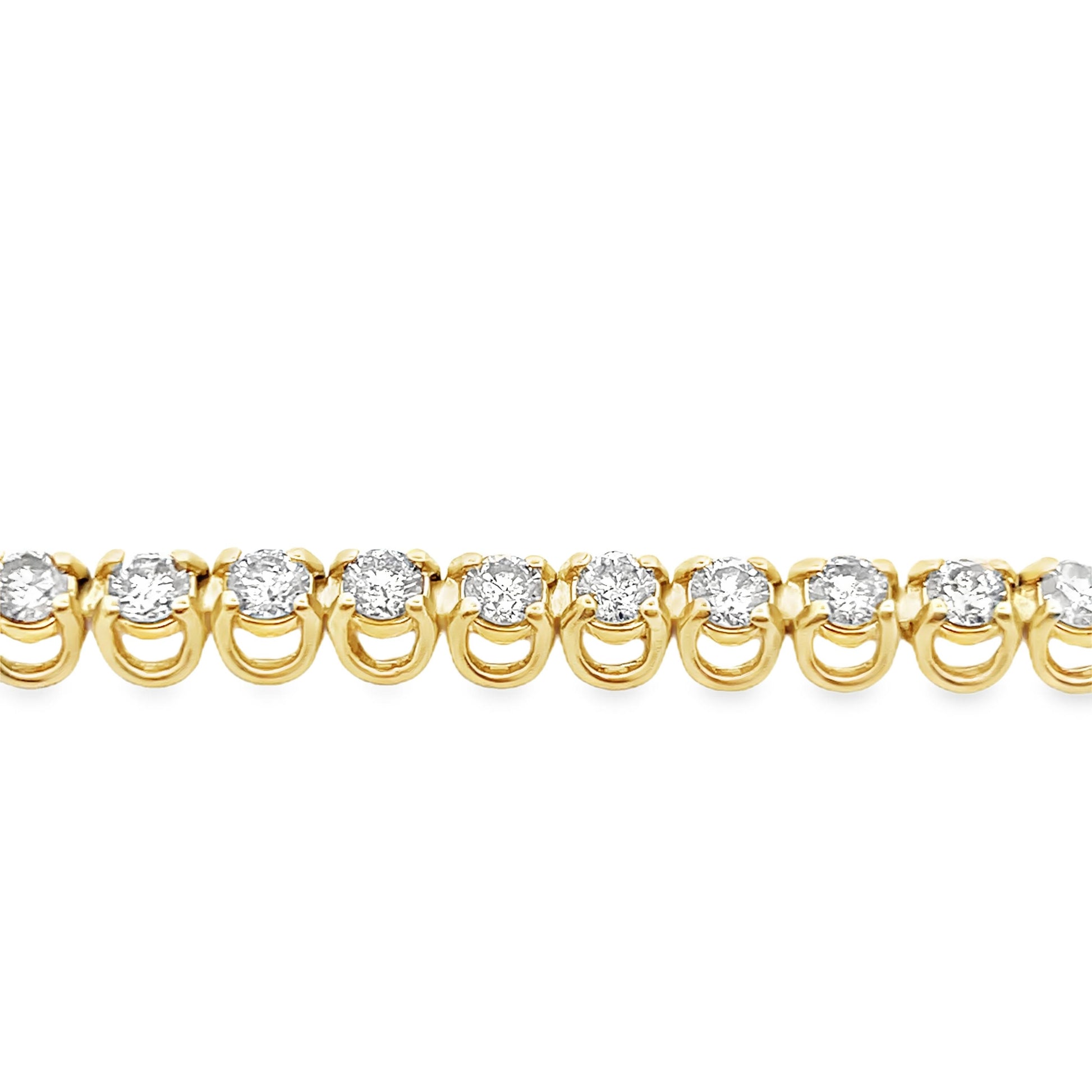 5.6 cttw Diamond Horseshoe Tennis Bracelet in 14k Yellow Gold