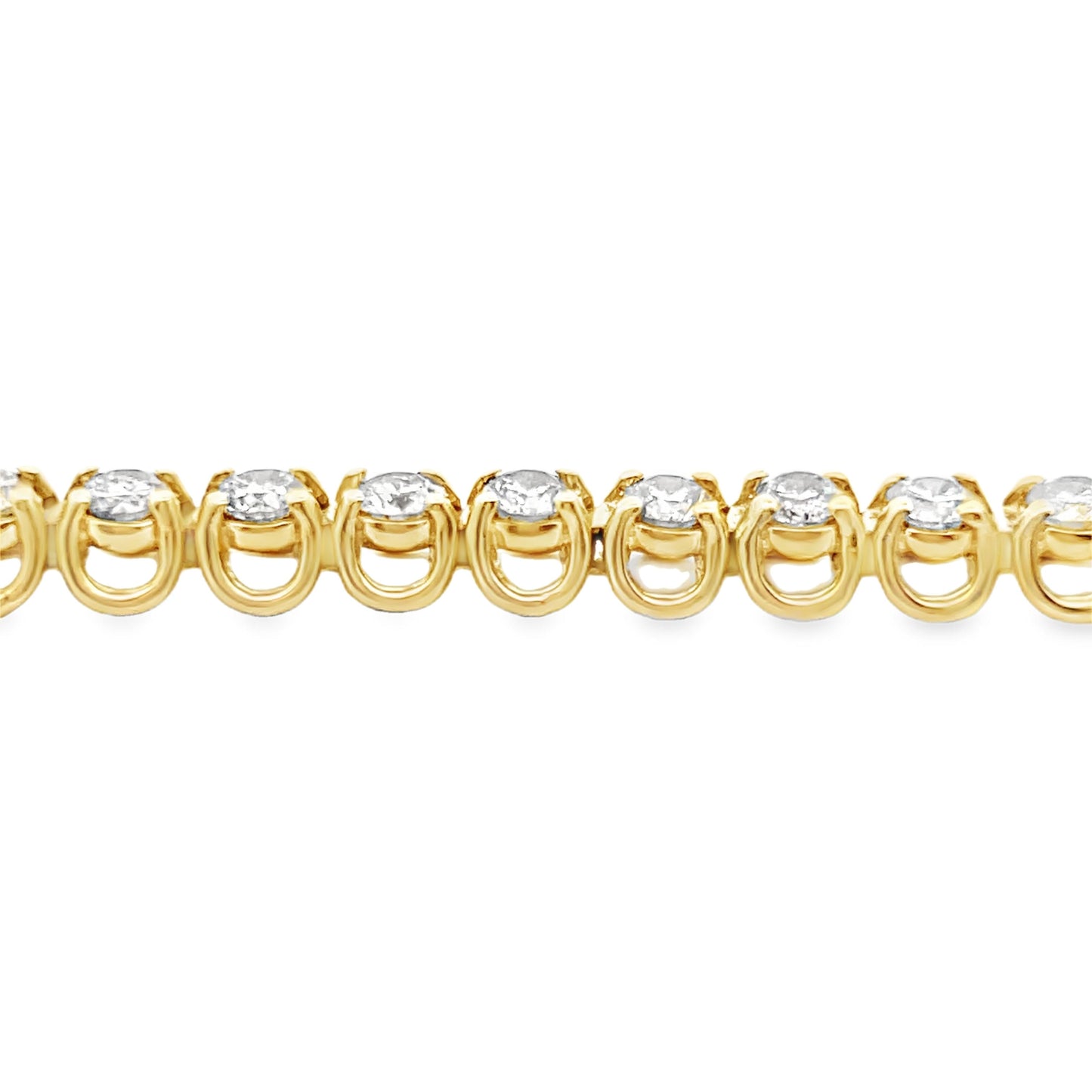 5.6 cttw Diamond Horseshoe Tennis Bracelet in 14k Yellow Gold