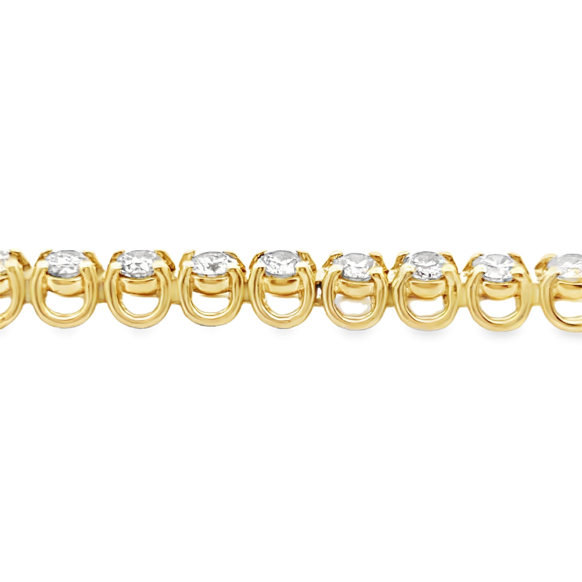 5.6 cttw Diamond Horseshoe Tennis Bracelet in 14k Yellow Gold