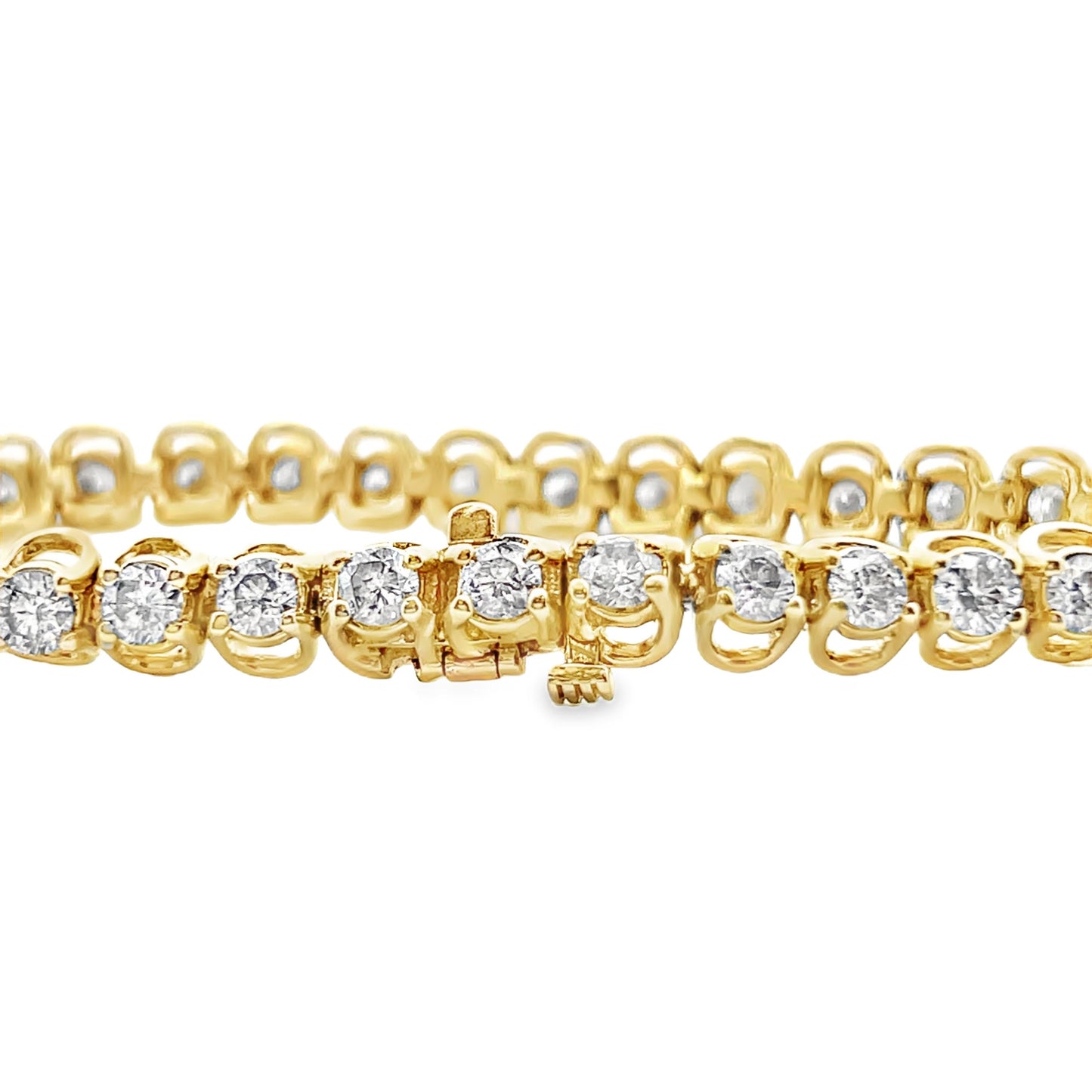 5.6 cttw Diamond Horseshoe Tennis Bracelet in 14k Yellow Gold
