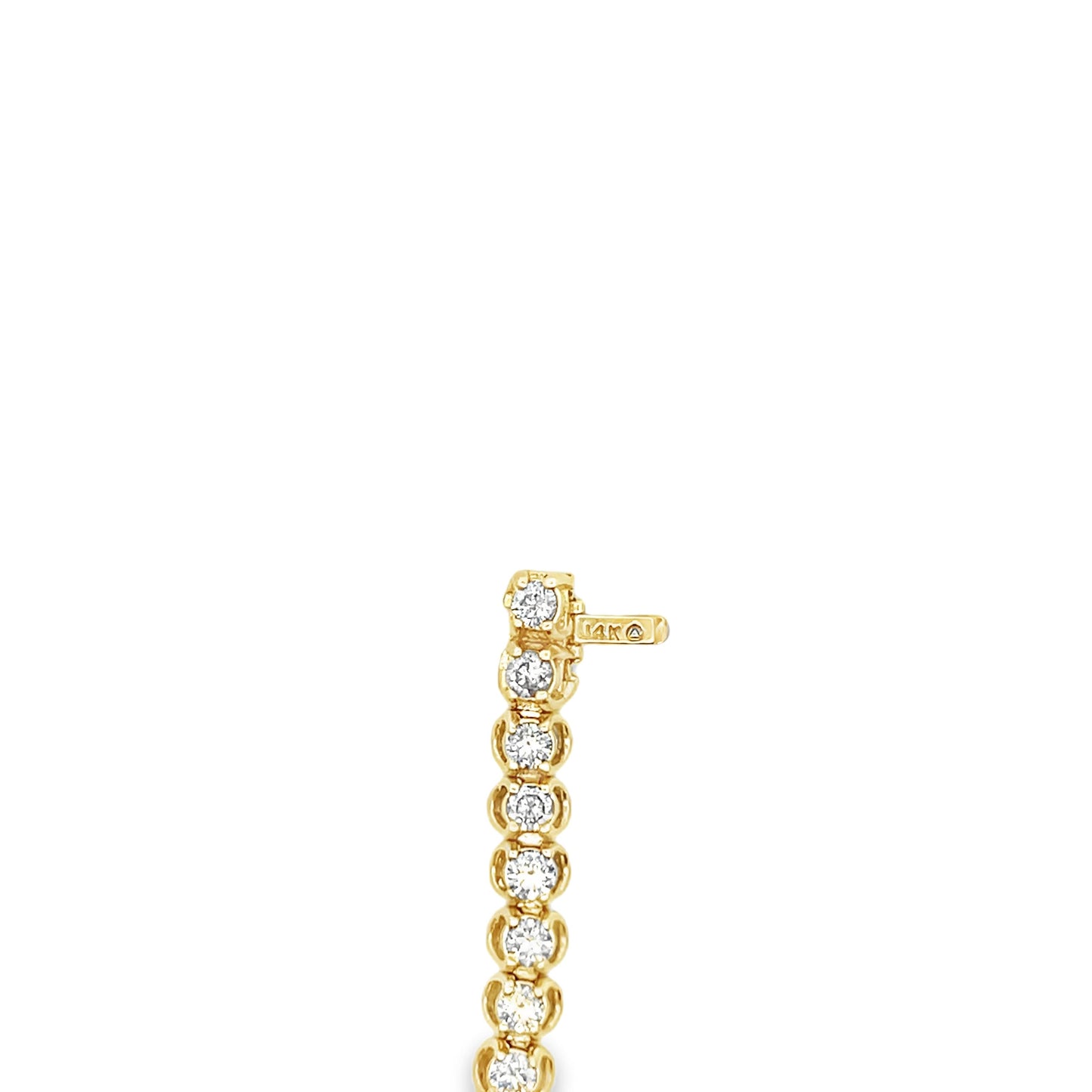 5.6 cttw Diamond Horseshoe Tennis Bracelet in 14k Yellow Gold