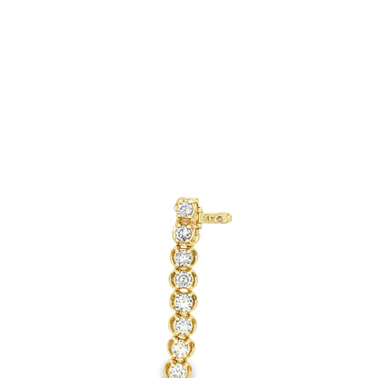 5.6 cttw Diamond Horseshoe Tennis Bracelet in 14k Yellow Gold