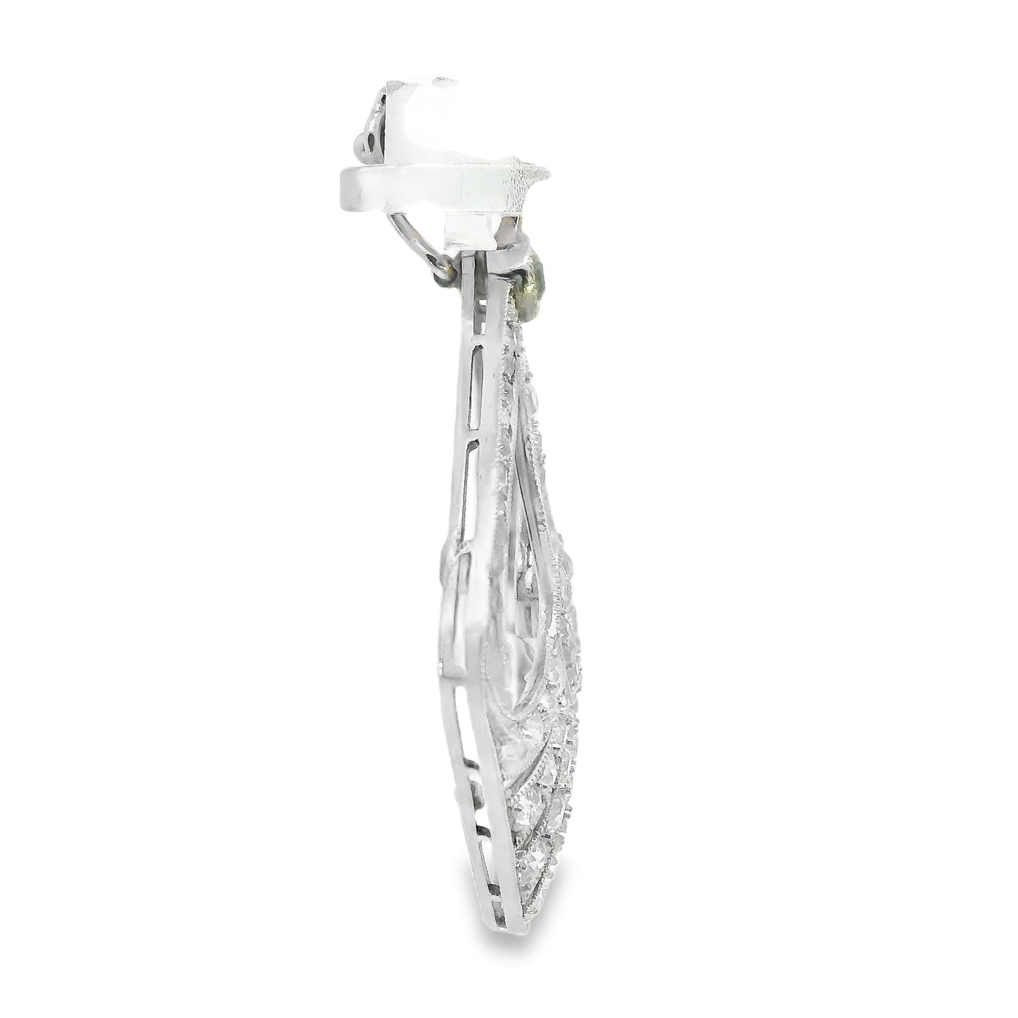 Edwardian Platinum and Mixed Cut Diamond Pendant 1.5CT