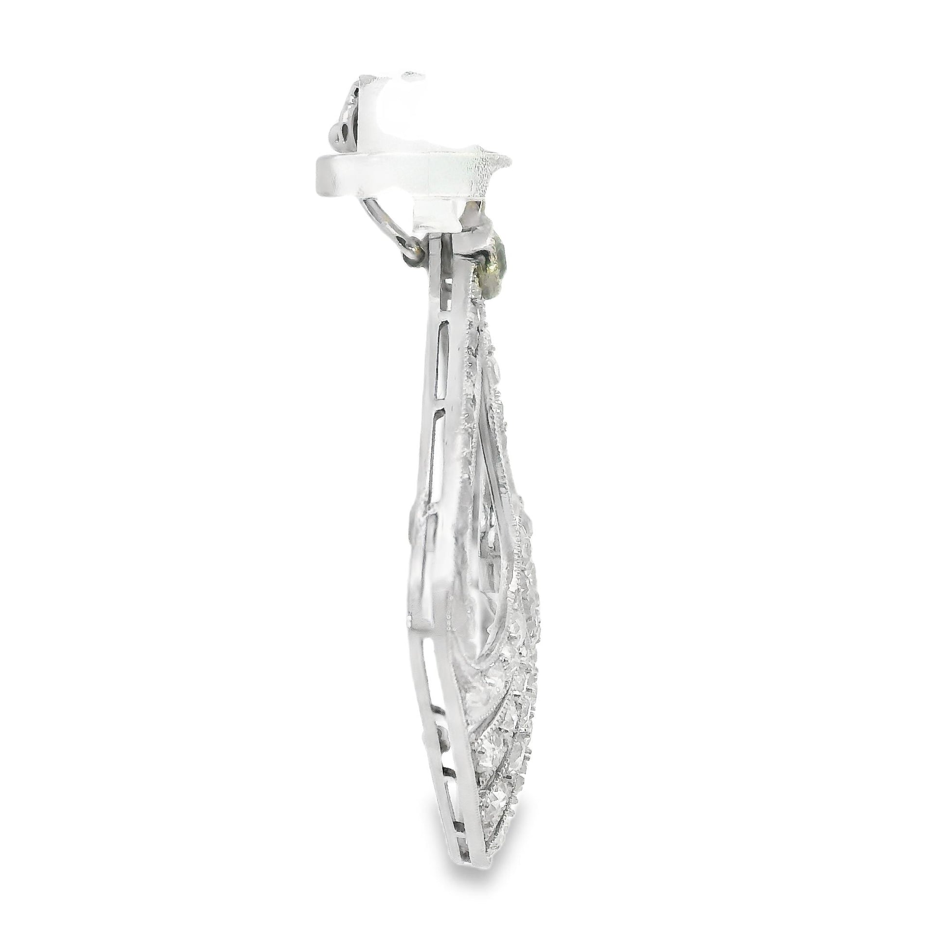 Edwardian Platinum and Mixed Cut Diamond Pendant 1.5CT