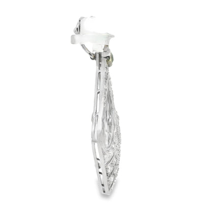 Edwardian Platinum and Mixed Cut Diamond Pendant 1.5CT