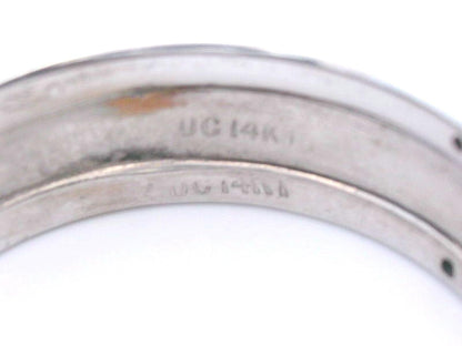 14k White Gold Ruby & Diamond Stacking Band