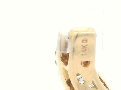 14k Yellow Gold Diamond Swirl Pendant