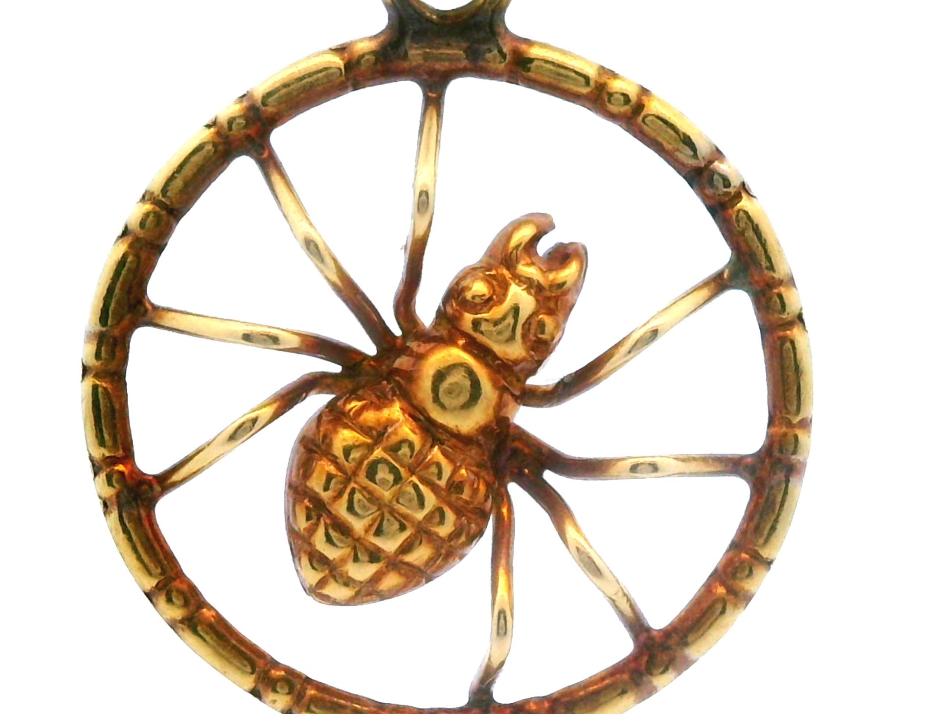 Vintage 8k Yellow Gold Spider Charm/Pendant